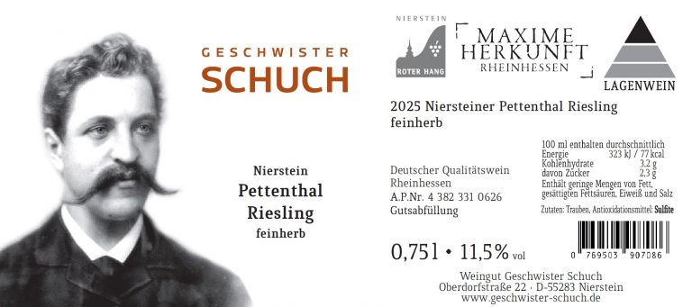 2025er Niersteiner Pettenthal Riesling feinherb