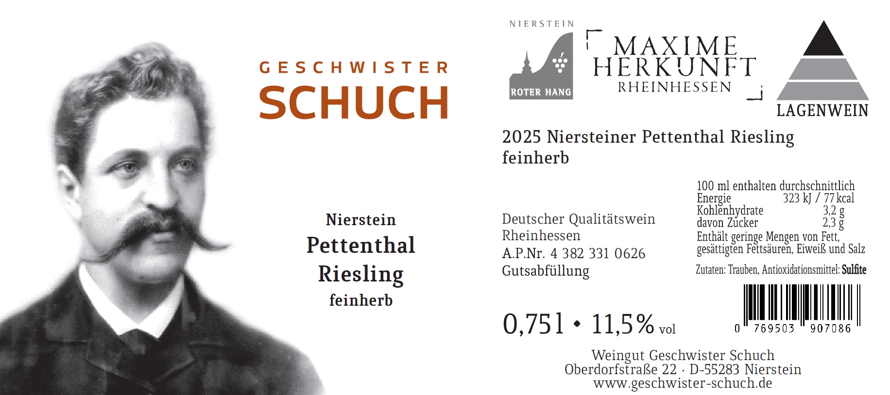 2025er Niersteiner Pettenthal Riesling feinherb